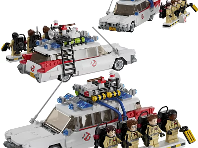 Building Blocks Vehicle Models With Mini Figures And Detailed Equipment Design 3d model