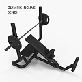 Sturdy Steel Frame Fitness Bench Press Machine With Barbell And Weight Plates