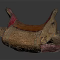 Traditional Carved Leather Horse Saddle Equestrian Sports Equipment With Red Brown Design