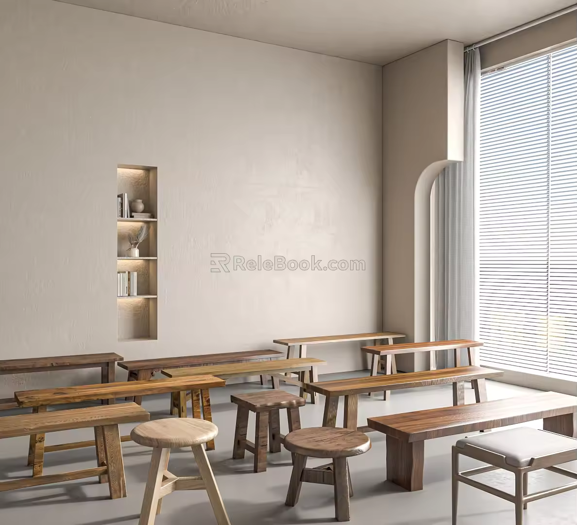 Quiet Stool Log Stool Bench Low Stool Log Stool Single Stool 3d model