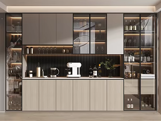 Modern Wine Cabinet 3d model