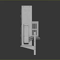 White Air Conditioner Units In Different Sizes With Grille Design On Reflective Surface