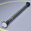 Black Adjustable Metal Telescopic Clothes Hanger Rod for Wardrobe Use