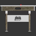 Wooden Air Hockey Table With Tabletop Design Pucks Score Markers And Stable Legs