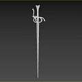 Medieval Decorative Sword With Intricate Hilt Design Ornate Guard And Silver Blade