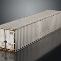 Industrial Shipping Container With Metal Construction Double Doors And Corrugated Surface