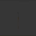 Ancient Long Handle Weapon With Spearhead Ring Decoration And Carved Shaft Patterns