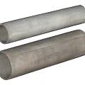 Two Cylindrical Metal Pipes For Construction Building Components With Textured Surface