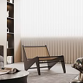 Modern Living Dining Room Interior With Gray Sofa Black Coffee Table And Floor Lamp