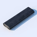 Black Rollable Long Strip Household Mat with Textured Surface for Daily Use 3d model