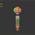 Traditional Chinese Woven Lantern With Yellow Red Color And Decorative Tassel Bottom