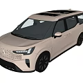 Silver Modern MPV Car With Sleek Exterior Design Distinct Front Lights And Stylish Wheels
