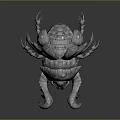 Game Movie Character With Skull Head Intricate Wings And Sharp Claws Design