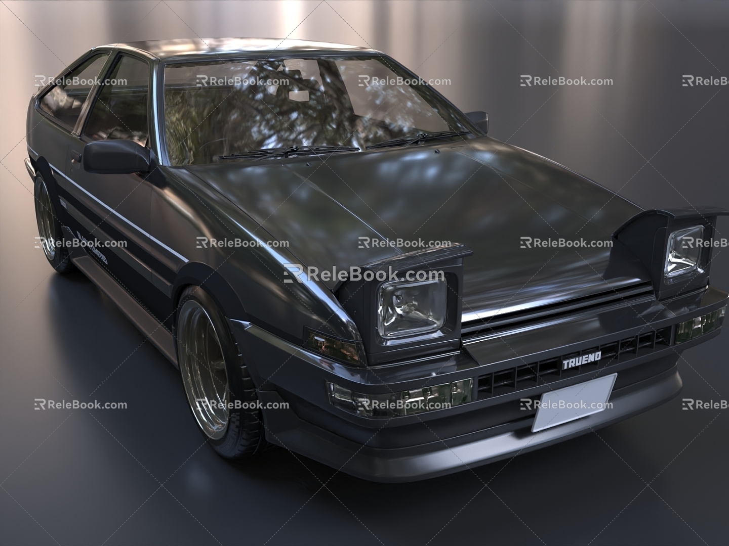 Toyota AE86 Early Racing Vintage Racing Car 3d model