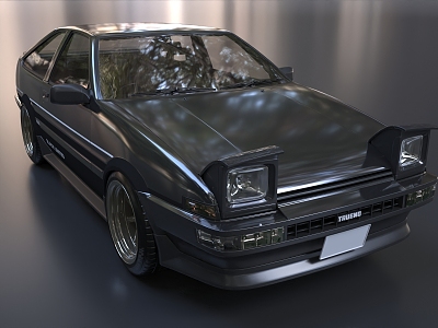 Toyota AE86 Early Racing Vintage Racing Car 3d model