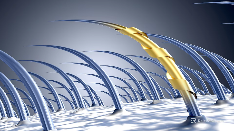 Game Movie Character Featuring Blue Curved Structures And Golden Accents In Sci Fi Design 3d model 