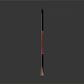 Traditional Archery Weapon Bow And Arrow With Red Decor And Wooden Shaft