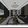 Modern Luxury Wine Cabinet For Elegant Open Living And Dining Home Interior Design