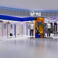 Modern Men's Clothing Store With WU Brand Display Cases And Hanging Clothes