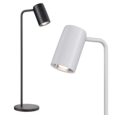 Modern Table Lamp Design With White And Black Cylinder Shade For Home Decor 3d model