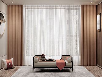 New Chinese Curtain 3d model