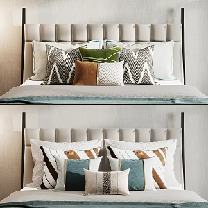 Modern pillow bedding pillow 3d model