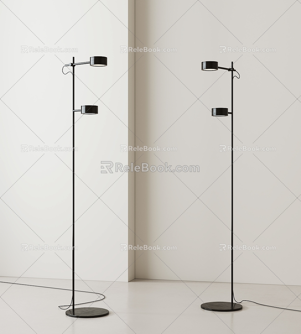 Simple floor lamp 3d model