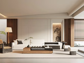 New Chinese Living Room 3d model