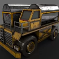 Yellow Tanker Truck With Silver Storage Tank And Number 09 13 Industrial Design