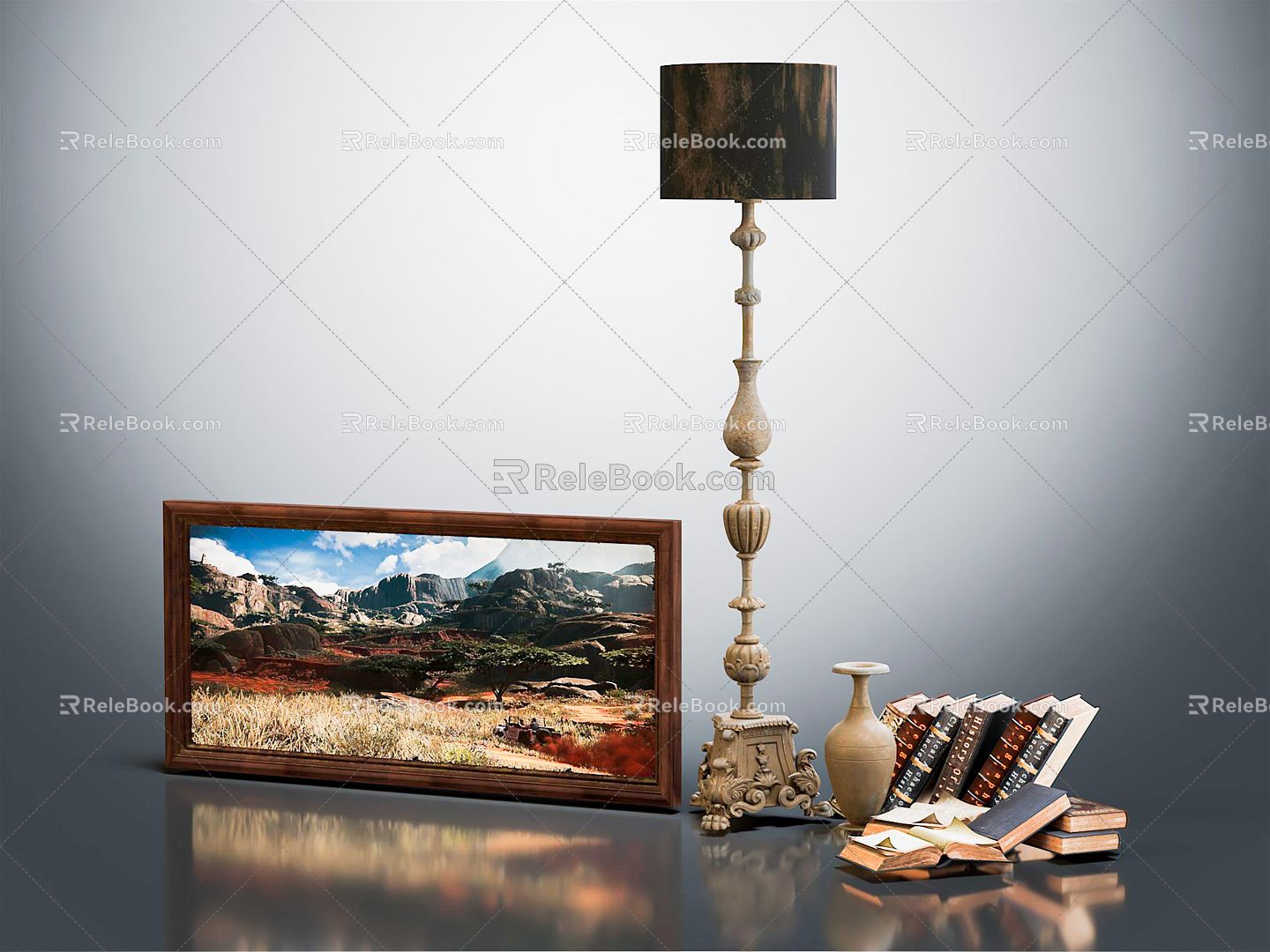 Modern Oil Painting Photos 3d model