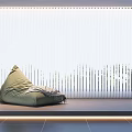 Modern Lazy Sofa Dream Curtain 3d model