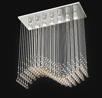 Modern crystal chandelier 3d model