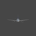 Blue Tailed Airplane Model With White Body And UAC 24 700 Markings