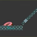 Open Blue Polka Dot Doughnut Box With Colorful Doughnuts Inside