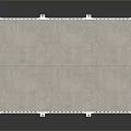 Modern Metal Frame Table With Gray Tabletop And Red Supports On Reflective Surface