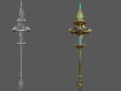 Modern Staff 3d model