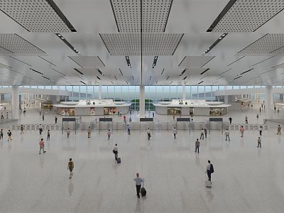 Indoor Airport Modern Airport 3d model