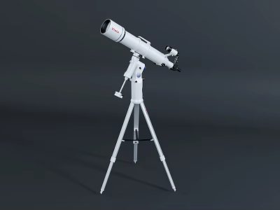 modern telescope astronomical telescope 3d model