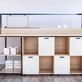 Modern Display Cabinet Shelf Cabinet Booth 3d model