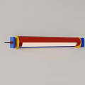 Modern Wall Light With Red White Blue Yellow Cylindrical Decorative Design 3d model