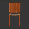 Modern Orange Wooden Single Chair with Beige Cushion Stylish Design Frame