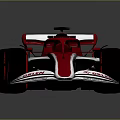 Sleek Red And White Racing Car With Aerodynamic Body And Sporty Wheels