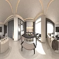 Luxury Minimalist Sectional Sofa And Round Coffee Table Combination For Stylish Neutral Modern Living Room