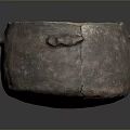 Ancient Handcrafted Pottery Sculpture With Cracked Surface And Rustic Design Details
