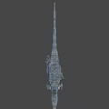 Realistic Gray Blue Dinosaur Model in Standing Pose with Detailed Features