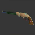 Highly Detailed 3D Rendered Revolver With Wooden Grip And Shiny Metal Barrel