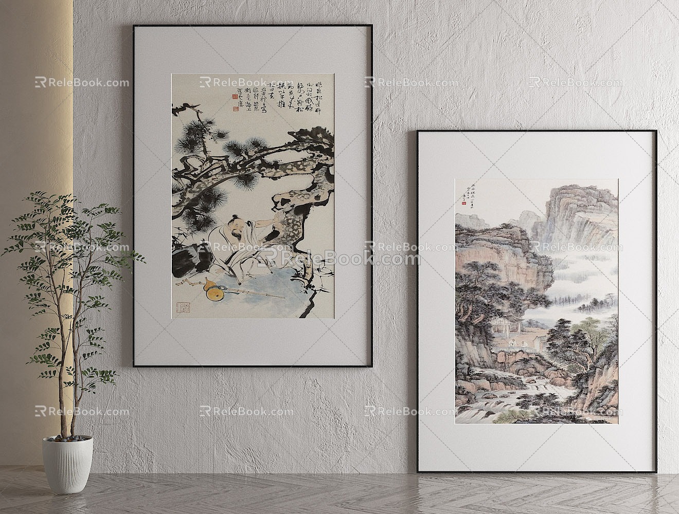 New Chinese Decorative Painting 3d model