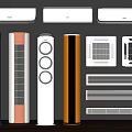 Various Types of Air Conditioners and Fans Featuring Wall Mounted Standing and Built in Designs