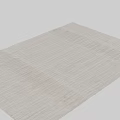 Beige Square Rug With Soft Textured Surface And Woven Edge For Living Room Decor