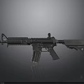 Modern Military Assault Rifle With Tactical Barrel Magazine And Scope Design